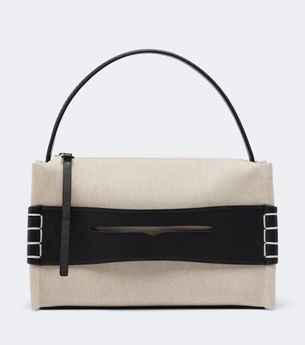 Borsa Loafer Medium in canvas e pelle - JW Anderson - Modalova