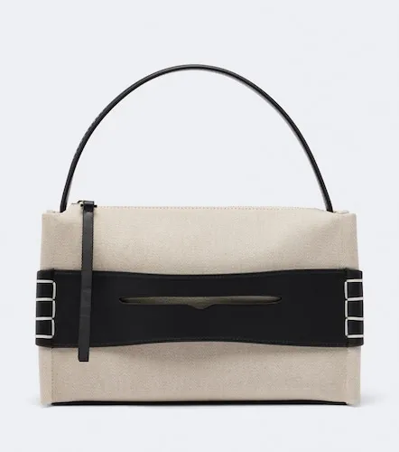 Loafer Medium canvas and leather top-handle bag - JW Anderson - Modalova