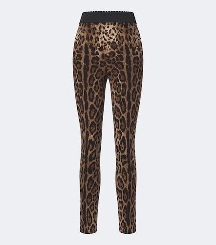Leopard-print leggings - Dolce&Gabbana - Modalova