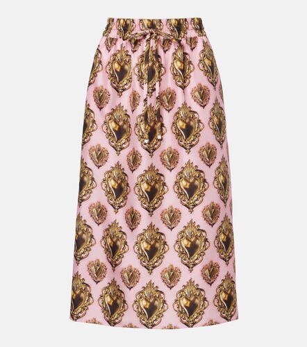 Bedruckter Midirock aus Seide - Dolce&Gabbana - Modalova