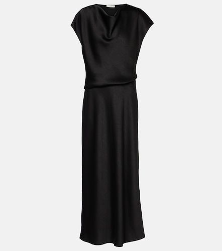 Vestido largo de satén drapeado - Vince - Modalova