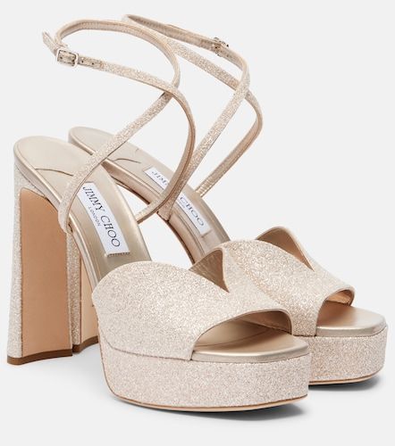 Karli 125 glitter platform sandals - Jimmy Choo - Modalova
