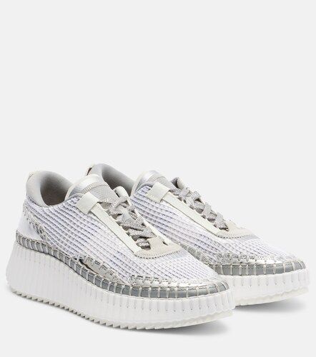 Nama metallic-effect platform sneakers - Chloe - Modalova