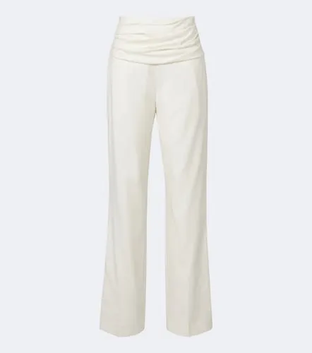 Albertine ruched virgin wool wide-leg pants - Tove - Modalova