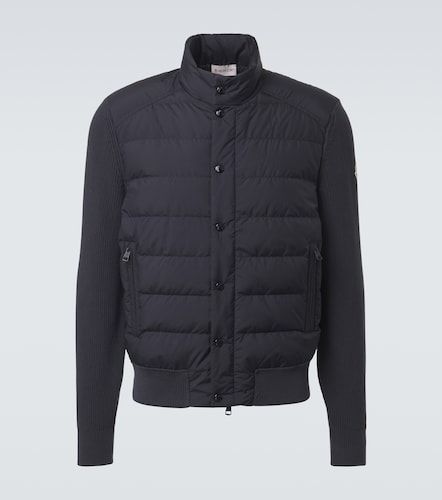 Cárdigan en mezcla de algodón con plumas - Moncler - Modalova
