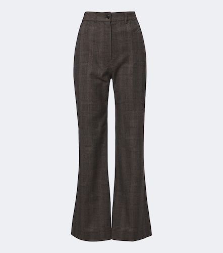 Checked wool-blend wide-leg pants - Acne Studios - Modalova