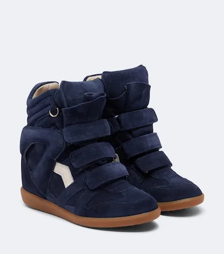 Beckett leather and suede wedge sneakers - Isabel Marant - Modalova