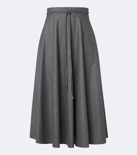 Belted pleated cashmere-blend midi skirt - Max Mara - Modalova