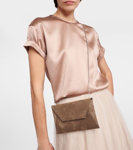 Suede shoulder bag - Brunello Cucinelli - Modalova