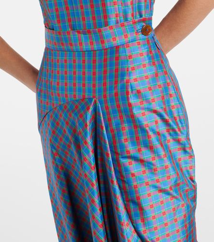 Checked ruffled silk-blend maxi skirt - Vivienne Westwood - Modalova