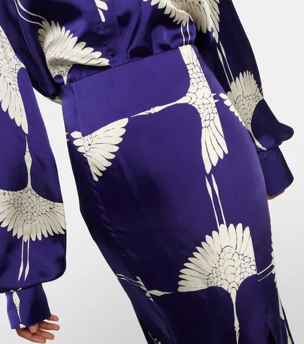 Levy printed twill midi skirt - Khaite - Modalova