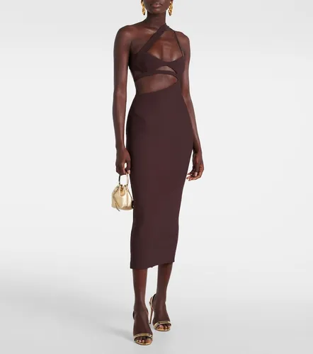 Asymmetric silk midi dress - Nensi Dojaka - Modalova