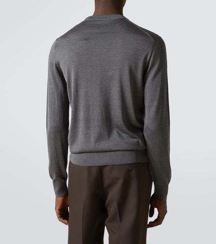 Pullover in seta con logo - Dolce&Gabbana - Modalova