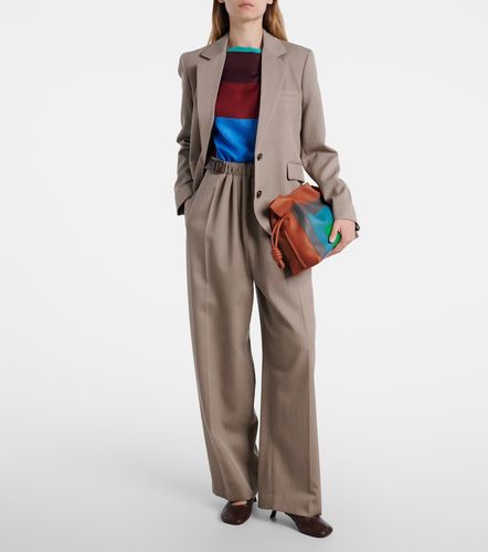 Loewe Gathered wool wide-leg pants - Loewe - Modalova
