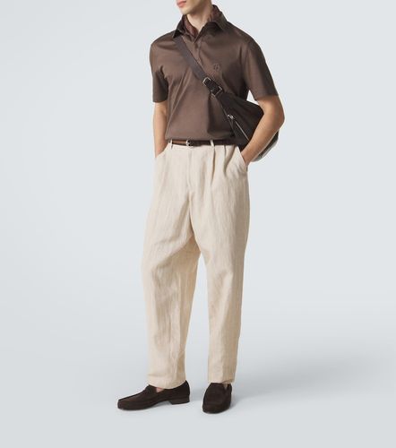 Pantaloni regular in lino - Giorgio Armani - Modalova