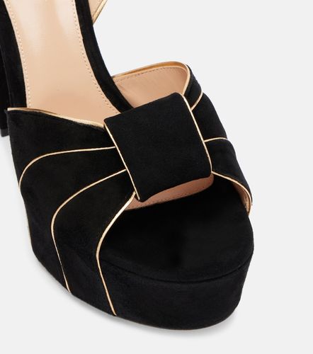 Sandali 125 in suede con plateau - Gianvito Rossi - Modalova