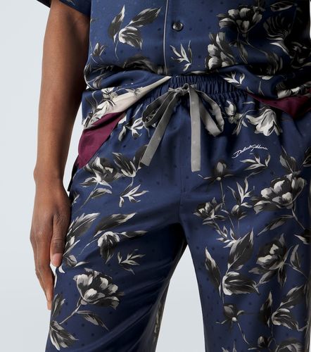 Weite Hose aus Seiden-Twill - Dolce&Gabbana - Modalova
