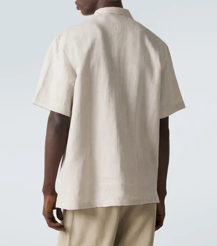 Camisa bowling de lino a rayas - Fedeli - Modalova