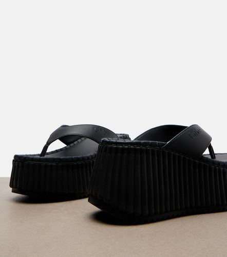 Nama leather platform thong sandals - Chloe - Modalova