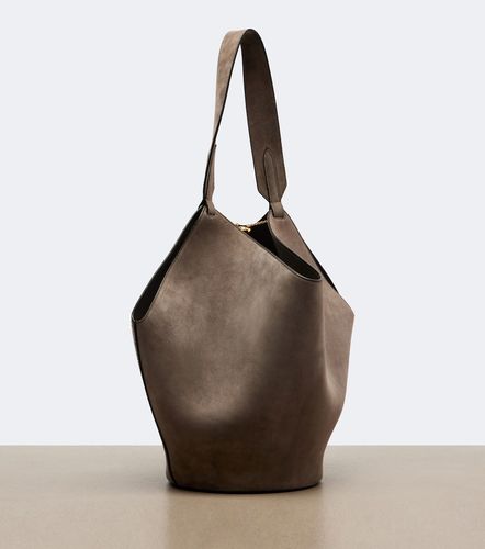 Lotus Small leather and suede tote bag - Khaite - Modalova