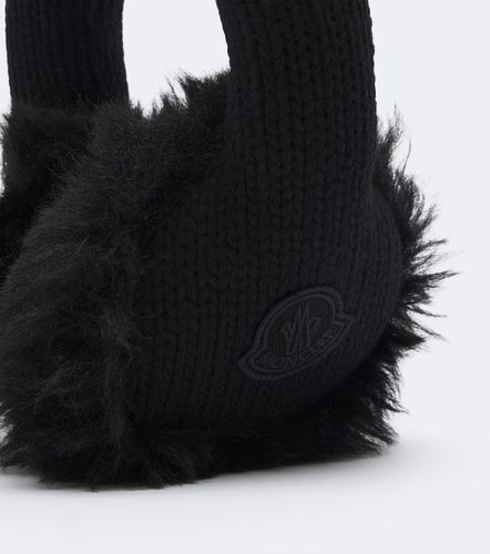 Orejeras acanaladas de lana virgen con logo - Moncler - Modalova