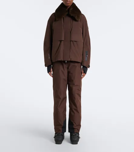 Shearling-trimmed down ski jacket - Moncler Grenoble - Modalova