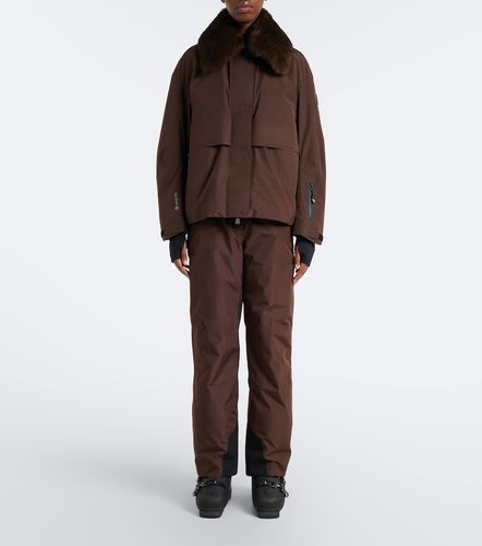 Shearling-trimmed down ski jacket - Moncler Grenoble - Modalova