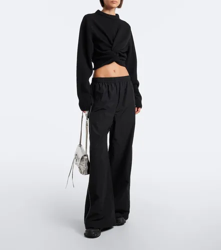 Cropped gathered wool sweater - Balenciaga - Modalova