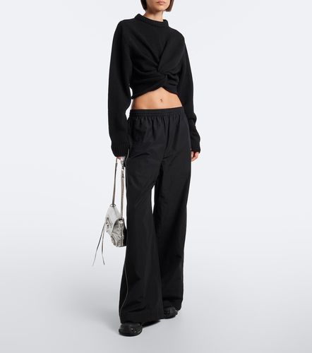 Jersey cropped de lana fruncido - Balenciaga - Modalova