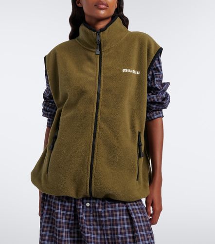 Chaleco de forro polar con logo - Miu Miu - Modalova