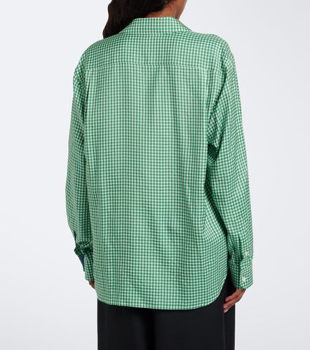Camicia Double L in twill di seta a quadri - Loewe - Modalova