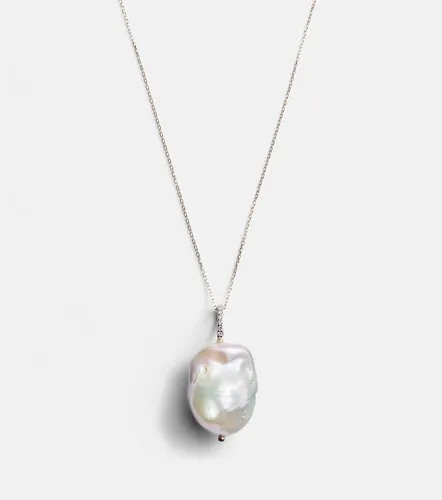 Collana in oro 14kt con diamanti e perle - Mateo - Modalova