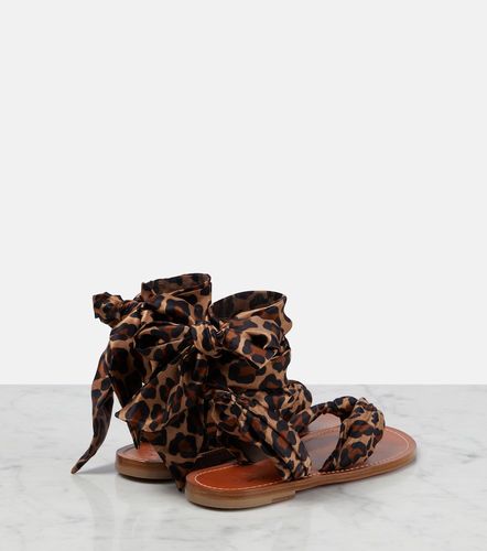 Niloo du Desert leopard-print satin sandals - Christian Louboutin - Modalova