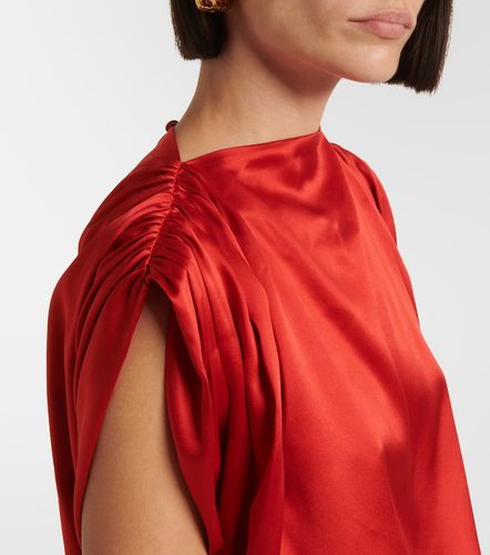 Gathered silk satin crop top - The Sei - Modalova