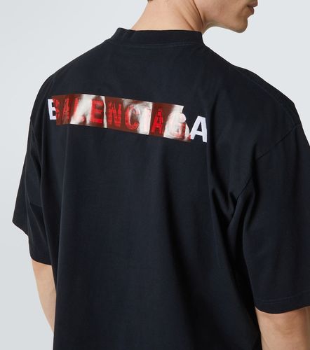 Camiseta en jersey de algodón con logo - Balenciaga - Modalova