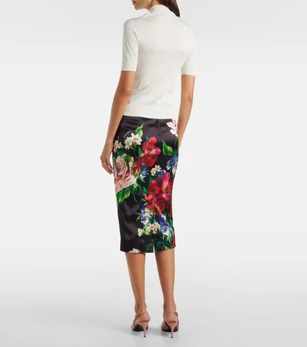 Embellished turtleneck silk top - Dolce&Gabbana - Modalova