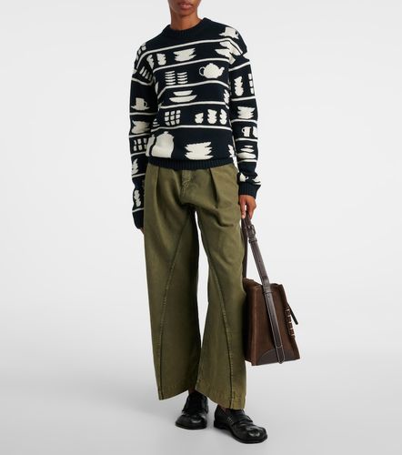 Pullover in lana jacquard - JW Anderson - Modalova