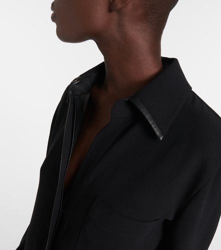 Camicia con pelle in similpelle - Vince - Modalova