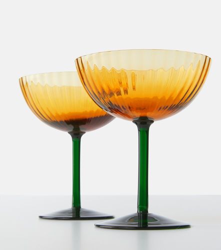 Set de 2 copas de champán de cristal de Murano - La DoubleJ - Modalova