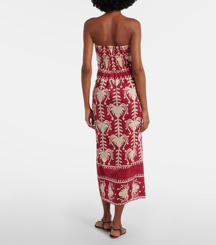 Vestido envolvente de algodón estampado - Johanna Ortiz - Modalova