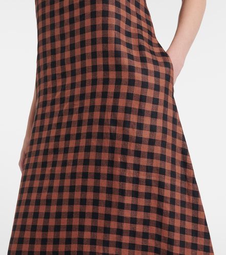 Tallin gingham linen maxi dress - Asceno - Modalova
