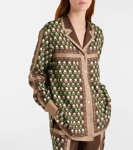 Camisa de sarga de seda estampada - Tory Burch - Modalova