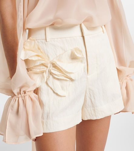 Blumarine Applique gabardine shorts - Blumarine - Modalova