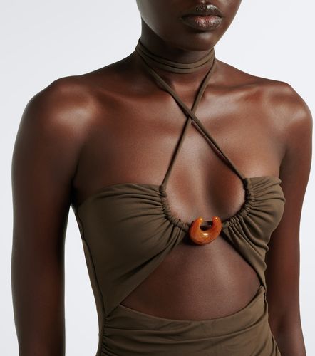 Ruched halterneck swimsuit - Magda Butrym - Modalova