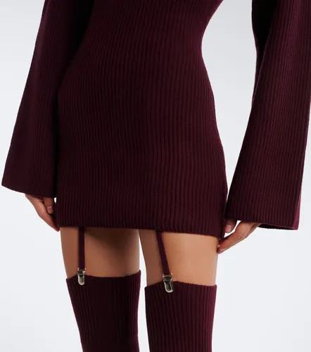 Cursa ribbed-knit wool minidress and tights set - Aya Muse - Modalova