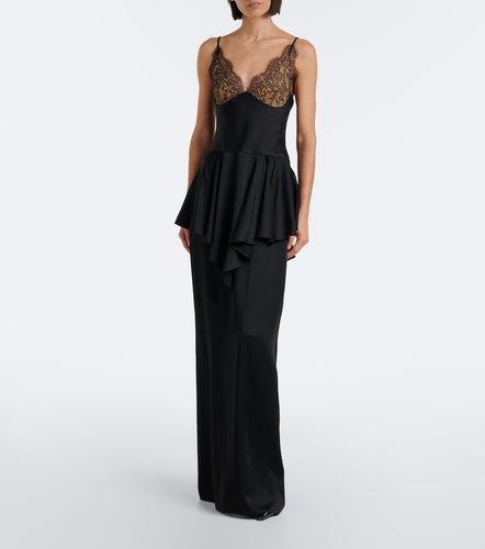 Abito lungo in raso con mantella - Stella McCartney - Modalova