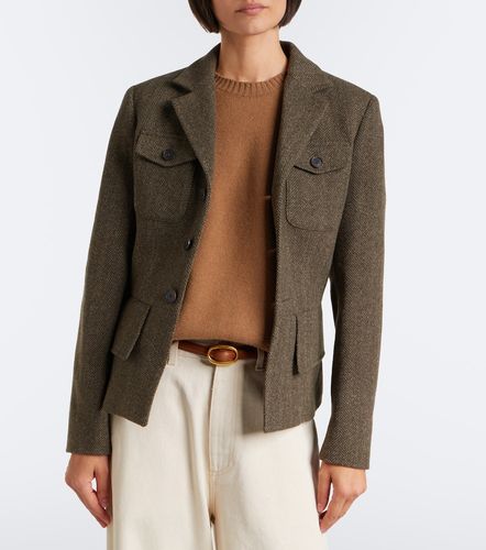 Belted herringbone wool-blend tweed jacket - Polo Ralph Lauren - Modalova