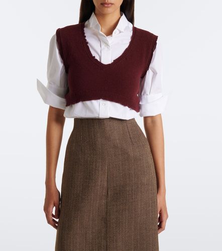 Cropped virgin wool sweater vest - Maison Margiela - Modalova