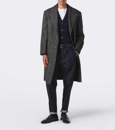 Herringbone wool and alpaca-blend coat - Brunello Cucinelli - Modalova