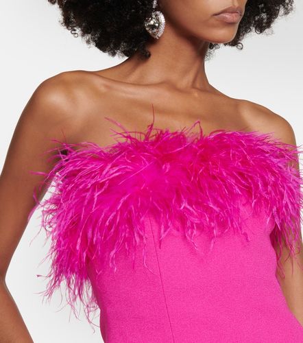 Feather-trimmed crepe minidress - Rebecca Vallance - Modalova